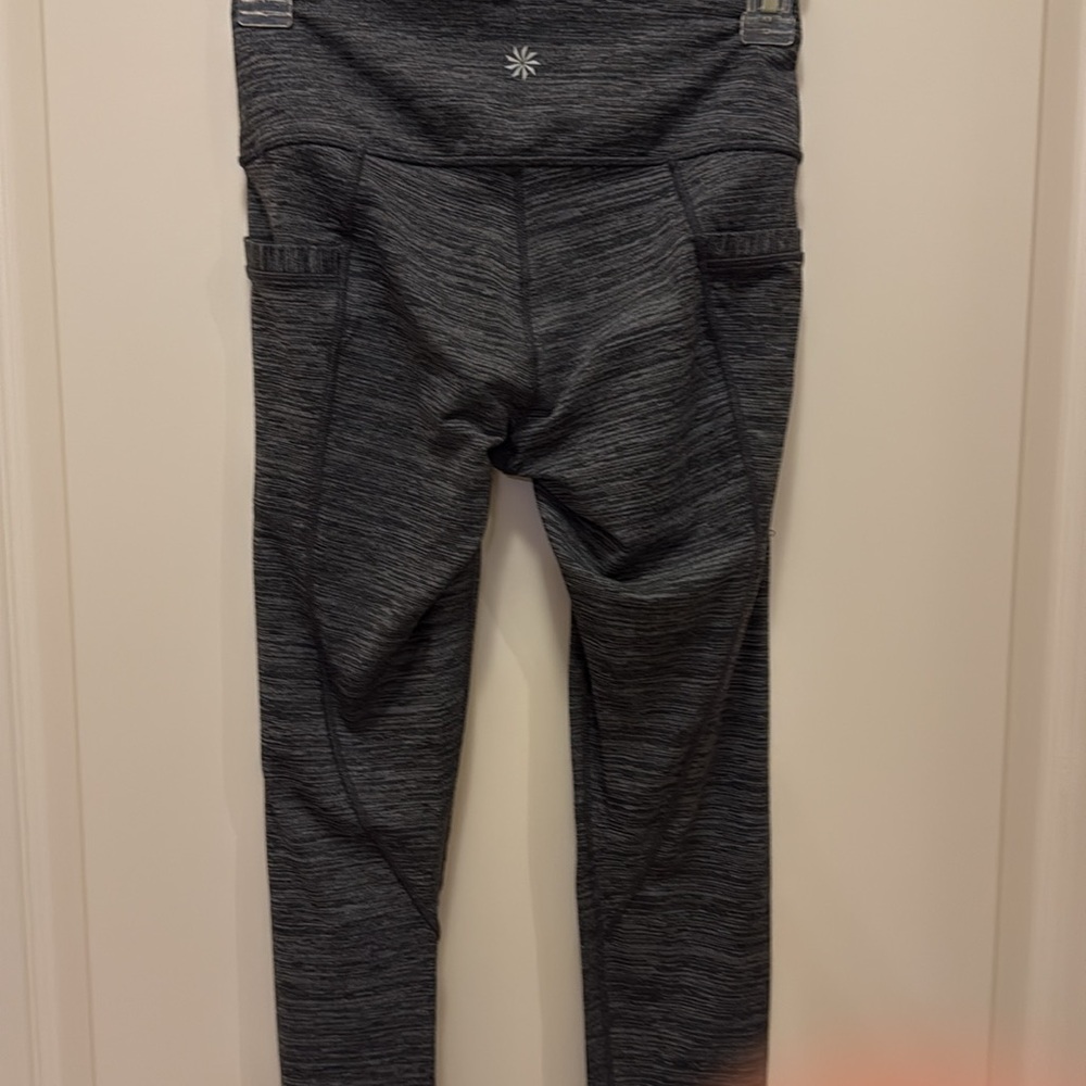 Athleta Chaturanga Gray Spacedye Leggings with Pockets - Picture 7 of 12